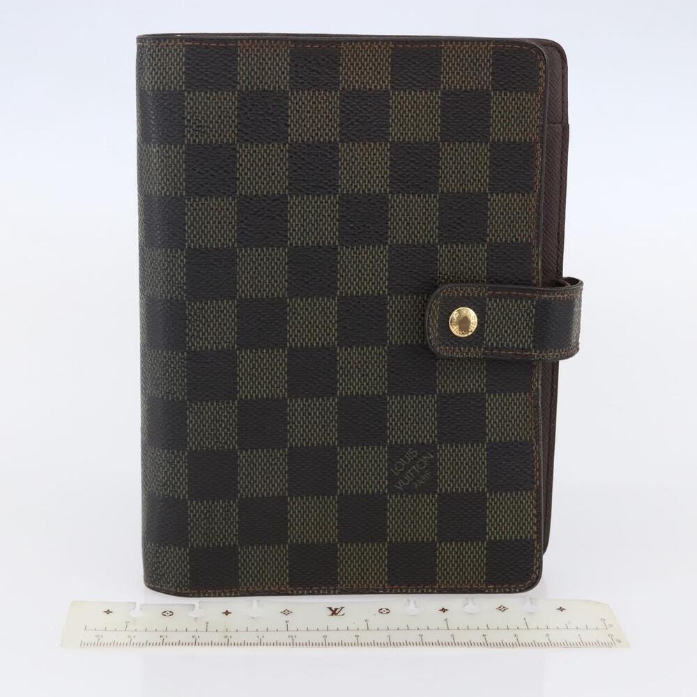 LOUIS VUITTON Damier Ebene Agenda MM Day Planner Cover R20240 LV Auth th6470 - Picture 12 of 16